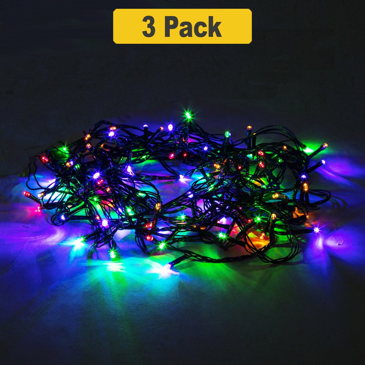 200 LED Solar-Powered Festive String Lights, Multicolor